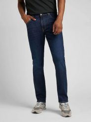 LEE BROOKLYN MĘSKIE SPODNIE JEANSOWE STRAIGHT DEEP WATER L452PXEE 112322230. Spodnie materiałowe męskie Lee, bez wzorów, z jeansu. Za 229.99 zł.