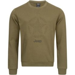 Męska bluza Jeep® Ster 2XL - Komfort i Styl. Brązowe bluzy bez kaptura męskie Jeep, m, z bawełny. Za 98.07 zł.