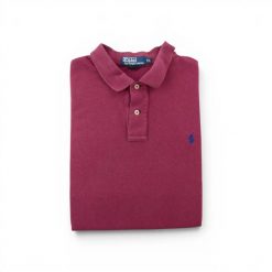 Polo Ralph Lauren koszulka polo męska z krótkim rękawem. Czerwone koszulki polo męskie Ralph Lauren, m, bez wzorów, z tkaniny, bez ramiączek. Za 106.46 zł.