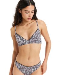 Trójkątny stanik bikini dla Kobiety INTO THE SUN Czarny. Czarne bikini damskie Roxy, bez wzorów. Za 129.10 zł.