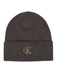 Calvin Klein Czapka LV04D8020G Szary ciemny. Szare czapki zimowe damskie CALVIN KLEIN, z wiskozy. Za 129.99 zł.