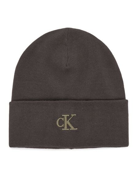 Calvin Klein Czapka LV04D8020G Szary ciemny. Szare czapki zimowe damskie CALVIN KLEIN, z wiskozy. Za 129.99 zł.