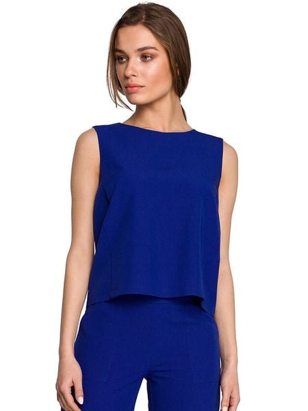 Stylove Top w kolorze granatowym rozmiar: M. Niebieskie topy damskie Stylove, m, bez wzorów, bez kołnierzyka. Za 96.37 zł.