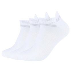 Skarpetki sportowe dla dorosłych 3PPK Bamboo Mesh Sneaker Socks. Białe skarpetki damskie Skechers, bez wzorów, z elastanu. Za 54.99 zł.