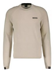 Hugo Boss Underwear Sweter w kolorze beżowym rozmiar: S. Brązowe swetry męskie Hugo Boss Underwear, s, bez wzorów, z bawełny, bez kołnierzyka. Za 402.45 zł.