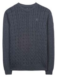 Herrlicher Sweter w kolorze antracytowym rozmiar: L. Czarne swetry męskie Herrlicher, l, bez wzorów, ze splotem, bez kołnierzyka. Za 165.99 zł.