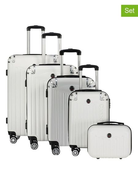 Canadian Peak 5-częściowy zestaw "Softlesseak" w kolorze białym rozmiar: onesize. Białe walizki Canadian Peak, bez wzorów, z materiału. Za 543.99 zł.