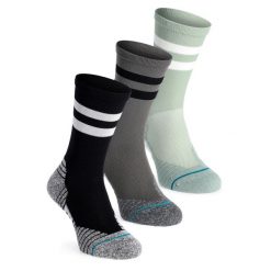 Skarpety biegowe Stance Franchise Crew 3 Pack. Szare skarpetki damskie Stance, bez wzorów. Za 188.99 zł.