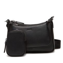 Torebka HUGO. Czarne listonoszki damskie Hugo, bez wzorów, bez dodatków. Za 599.99 zł.