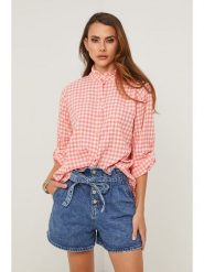 Fleur de Lin Bluzka w kolorze czerwonym rozmiar: XL. Czerwone bluzki damskie Fleur de Lin, xl, bez wzorów, bez kołnierzyka, bez ramiączek. Za 166.49 zł.