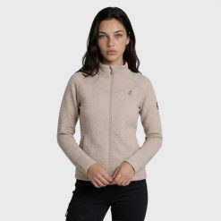 Bluza polarowa damska AULP SIMIX oddychająca. Brązowe bluzy bez kaptura damskie Aulp, xl, z materiału. Za 259.99 zł.