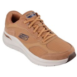 Buty sportowe Sneakersy męskie Skechers Arch Fit 2.0 - The Keep. Brązowe buty sportowe na co dzień męskie Skechers, bez zapięcia, trekkingowe. Za 425.15 zł.