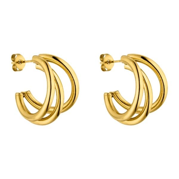 Purelei Purelei Kolczyki Kółka Eono Kolczyki koła 1 ct Damski. Czerwone kolczyki damskie Purelei, pozłacane. Za 149.19 zł.