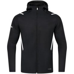 Bluza dresowa z kapturem Jako Challenge. Białe bluzy sportowe męskie Jako, bez wzorów, z dresówki, klasyczne, bez kołnierzyka, bez ramiączek. Za 220.10 zł.