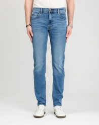 MĘSKIE SPODNIE LEE RIDER RUGGED BLUES 112378736. Spodnie materiałowe męskie Lee, bez wzorów, z jeansu. Za 219.99 zł.