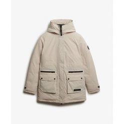 Parka dla kobiet Superdry City. Szare parki damskie Superdry., l, z aplikacjami. Za 599.00 zł.