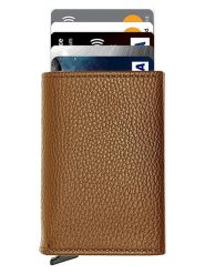 BAGmori Skórzany portfel w kolorze jasnobrązowym - 9 x 6 x 2 cm rozmiar: onesize. Brązowe portfele męskie BAGmori, bez wzorów, z materiału. Za 56.99 zł.