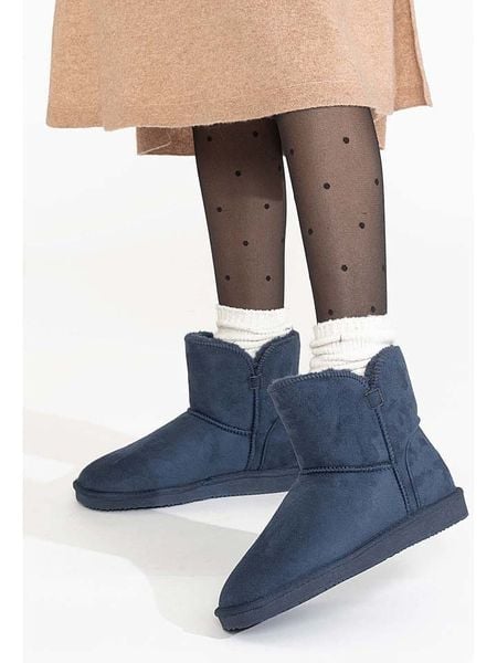 Blackfield Botki zimowe "Bellevue" w kolorze granatowym rozmiar: 36. Niebieskie botki damskie Blackfield, na zimę, z materiału, bez obcasa, bez zapięcia. Za 126.15 zł.