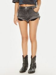 One Teaspoon Szorty jeansowe Bandits 26845 Szary Regular Fit. Szare szorty damskie One Teaspoon, bez wzorów, z bawełny. Za 339.99 zł.