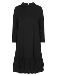 Ilse Jacobsen Sukienka w kolorze czarnym rozmiar: XS. Czarne sukienki damskie Ilse Jacobsen, na co dzień, s, bez wzorów, z wiskozy, klasyczne, bez kołnierzyka, bez ramiączek, midi, proste. Za 173.99 zł.