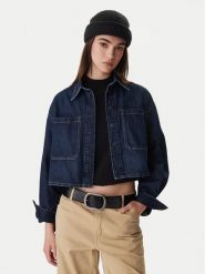 G-Star Raw Koszula jeansowa D26851-E090 Granatowy Boxy Fit. Niebieskie koszule damskie G-Star Raw, xl, bez wzorów, z bawełny, retro, bez kołnierzyka, bez ramiączek. Za 469.99 zł.