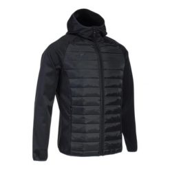 Kurtka wodoodporna z kapturem Joma Berna III. Czarne kurtki męskie Joma, m, bez wzorów, z materiału, z kapturem. Za 386.00 zł.