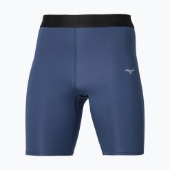 Spodenki do biegania męskie Mizuno Core Impulse Mid. Niebieskie szorty męskie Mizuno, z materiału, bez kołnierzyka. Za 189.99 zł.