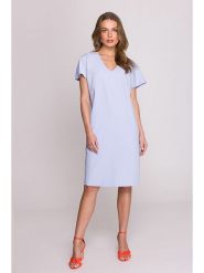 Stylove Sukienka w kolorze błękitnym rozmiar: XL. Niebieskie sukienki damskie Stylove, na co dzień, xl, bez wzorów, bez kołnierzyka, bez ramiączek, midi, proste. Za 267.29 zł.
