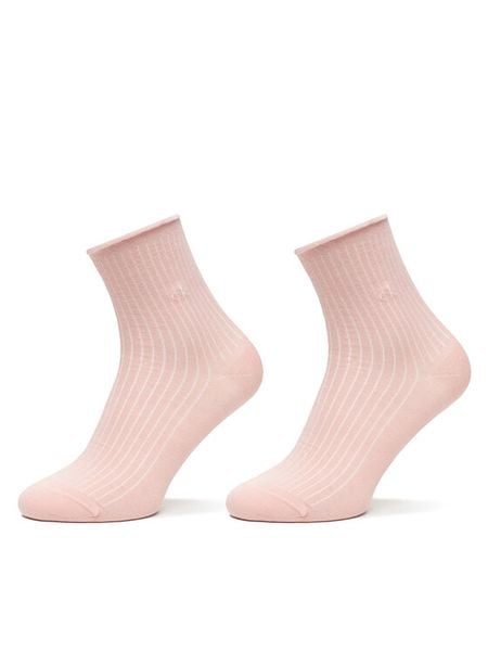 Calvin Klein Skarpety długie 701229681 Różowy. Czerwone skarpetki damskie CALVIN KLEIN, bez wzorów, z bawełny. Za 59.99 zł.
