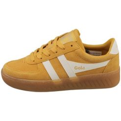 Damskie zamszowe buty sportowe Gola Grandslam. Białe buty sportowe na co dzień damskie Gola, bez wzorów, z zamszu. Za 449.00 zł.