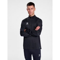 Bluza hmlESSENTIAL HALF-ZIP. Czarne bluzy sportowe damskie HUMMEL, xl, bez wzorów, bez ramiączek, bez kaptura. Za 163.50 zł.
