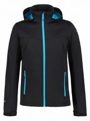 Icepeak Kurtka softshellowa "Biggs" w kolorze błękitno-czarnym rozmiar: 46. Czarne kurtki outdoor męskie ICEPEAK, m, bez wzorów, bez kaptura. Za 158.10 zł.