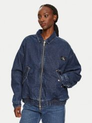 Calvin Klein Jeans Kurtka jeansowa J20J224717 Granatowy Relaxed Fit. Niebieskie kurtki damskie Calvin Klein Jeans, xs, bez wzorów, z bawełny, bez kaptura. Za 839.99 zł.