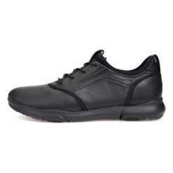 Geox tenisówki męskie Nebula S 41 czarny. Czarne trampki i tenisówki męskie Geox, bez wzorów, z materiału, bez zapięcia. W wyprzedaży za 399.00 zł.