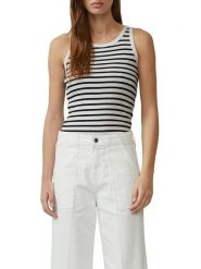 S.Oliver Top w kolorze czarno-białym rozmiar: 46. Białe topy damskie S.Oliver, s, bez wzorów, bez kołnierzyka. Za 43.99 zł.