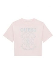 Guess T-Shirt J6RI22 K8HM4 Różowy Regular Fit. Czerwone koszulki dziewczęce Guess, z aplikacjami, z bawełny, bez ramiączek. Za 119.99 zł.