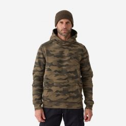Bluza myśliwska z kapturem Solognac 500 camo. Brązowe bluzy z kapturem męskie SOLOGNAC, l, z bawełny. Za 159.99 zł.
