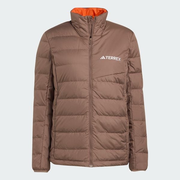 Kurtka Terrex Multi Light Down CLIMAWARM. Brązowe kurtki damskie Adidas, s, bez wzorów, z puchu, bez kaptura. Za 599.00 zł.
