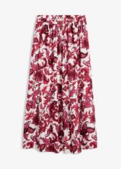 Spódnica maxi z lejącej mieszanki wiskozy. Zielone spódniczki damskie bonprix, na lato, bez wzorów, z wiskozy, maxi. Za 149.99 zł.