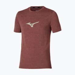 Koszulka do biegania męska Mizuno Core Runbird Tee. Brązowe t-shirty sportowe męskie Mizuno, m, z materiału, bez ramiączek, do biegania. Za 149.99 zł.