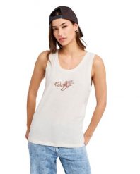 Koszulka Vest Top damska DREAM OASIS. Białe t-shirty damskie Roxy, m, bez wzorów, z bawełny, bez kołnierzyka. Za 109.99 zł.