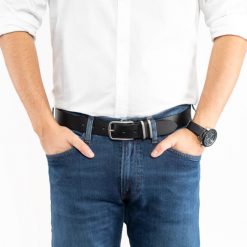 TOM TAILOR MĘSKI PASEK SKÓRZANY KLASYCZNY SKÓRA TG1046R69/790 35mm Gürtel Q.1869 0790 BLACK. Czarne paski męskie Tom Tailor, bez wzorów, ze skóry, klasyczne. Za 99.99 zł.