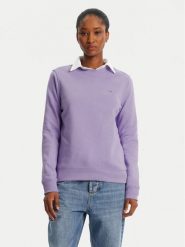 Tommy Jeans Bluza Flag DW0DW19959 Fioletowy Regular Fit. Fioletowe bluzy bez kaptura damskie Tommy Jeans, m, z bawełny. Za 199.99 zł.