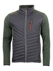 Peak Mountain Kurtka polarowa "Chacha" w kolorze zielono-szarym rozmiar: L. Szare kurtki męskie Peak Mountain, l, bez wzorów, z polaru, bez kaptura. Za 195.77 zł.