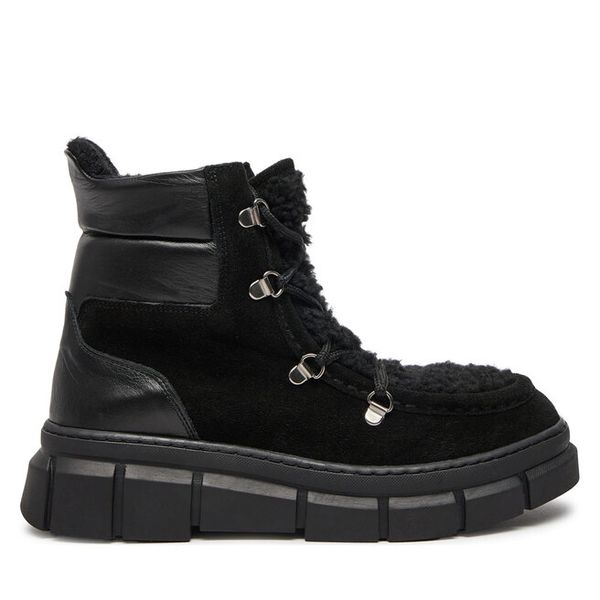 Trapery Piazza. Czarne trapery damskie Piazza, bez obcasa. Za 399.99 zł.