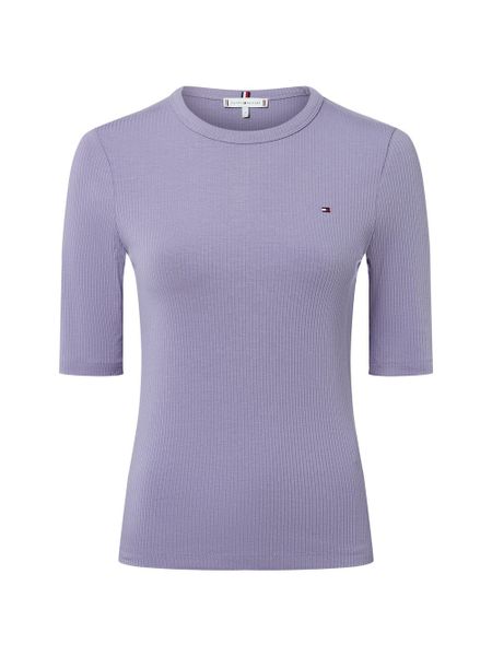Tommy Hilfiger Koszulka Kobiety wiskoza lila, XL. T-shirty damskie Tommy Hilfiger, xl, bez wzorów, prążkowane, bez kołnierzyka. Za 169.95 zł.