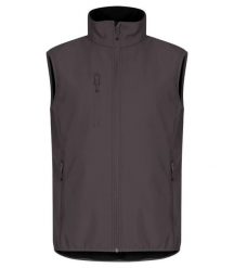 Clique Classic Softshell Vest - kamizelka softshell z recyklingu – Dark grey. Szare kurtki softshell damskie CLIQUE, m, bez wzorów, z polaru, bez kaptura. Za 231.83 zł.