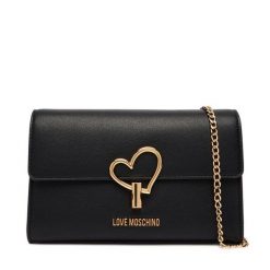 Torebka LOVE MOSCHINO. Czarne torebki wieczorowe Love Moschino, bez wzorów, wizytowe, bez kołnierzyka, bez ramiączek. Za 769.99 zł.