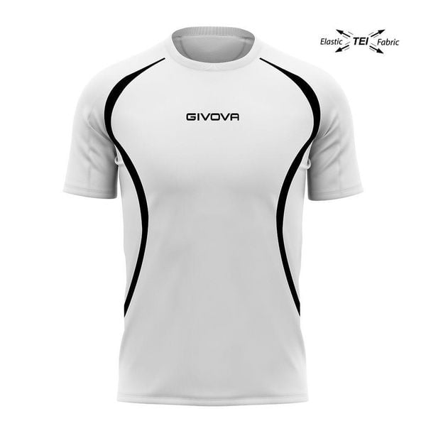 Unisex Givova Koszulka Biegowa - Czarna M, Oddychająca i Lekka. Białe t-shirty damskie Givova, m, bez wzorów, bez kołnierzyka. Za 174.99 zł.