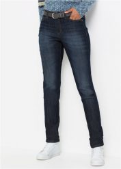 Dżinsy Mom mid waist, komfort-stretch. Niebieskie jeansy damskie bonprix. Za 97.99 zł.